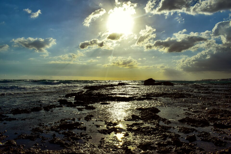 Clouds waves landscape