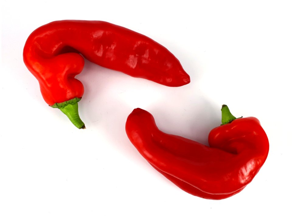 2 x Bent red capsicum 2017 A