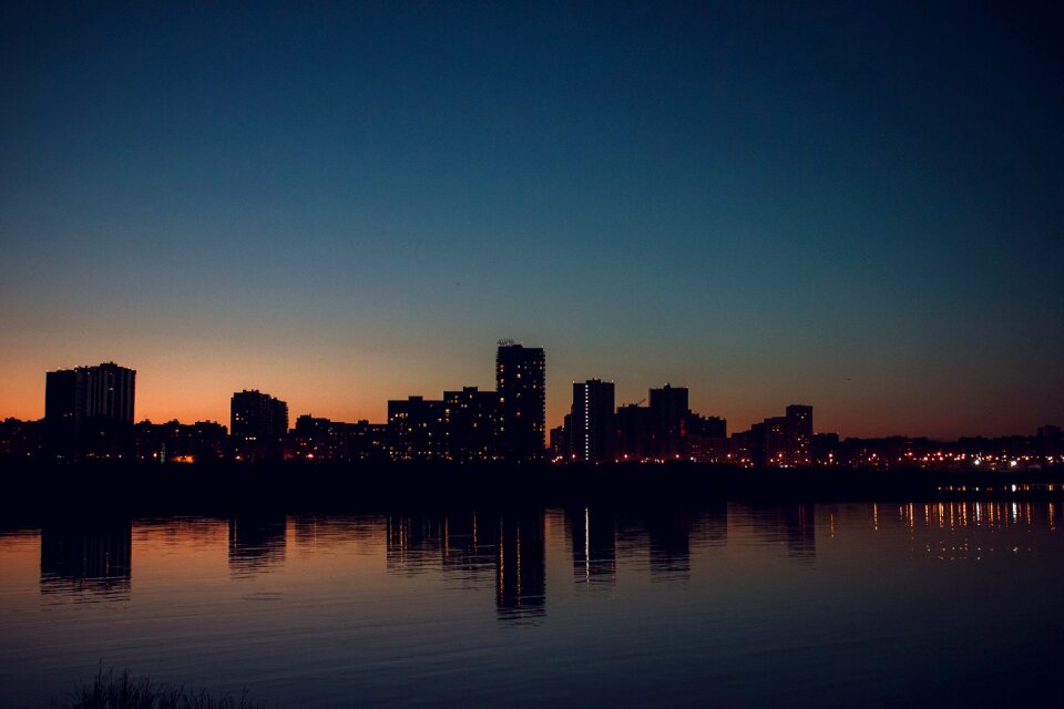 Evening architecture water