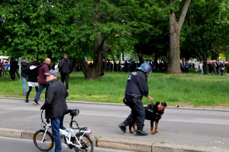 Conspiracy theorists at Spandauer Straße Berlin 2020-05-16 03