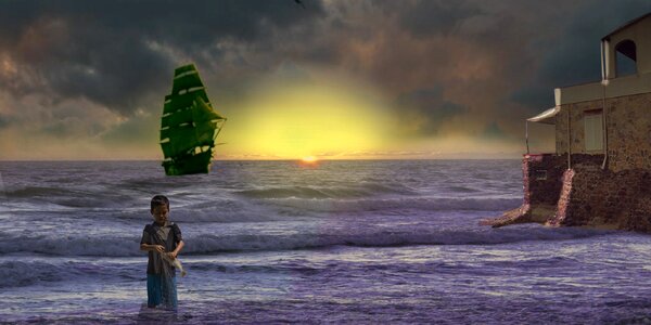 Sea ocean fisherman