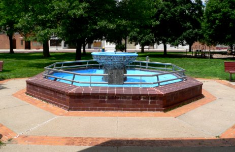 Humboldt, Nebraska park fountain from E 1