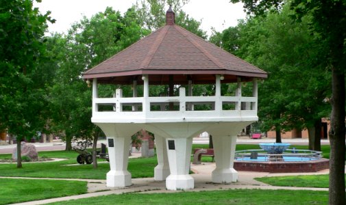 Humboldt, Nebraska park bandstand from NE 1