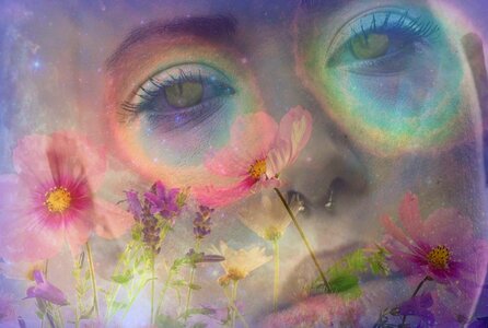 Girl hippie colorful