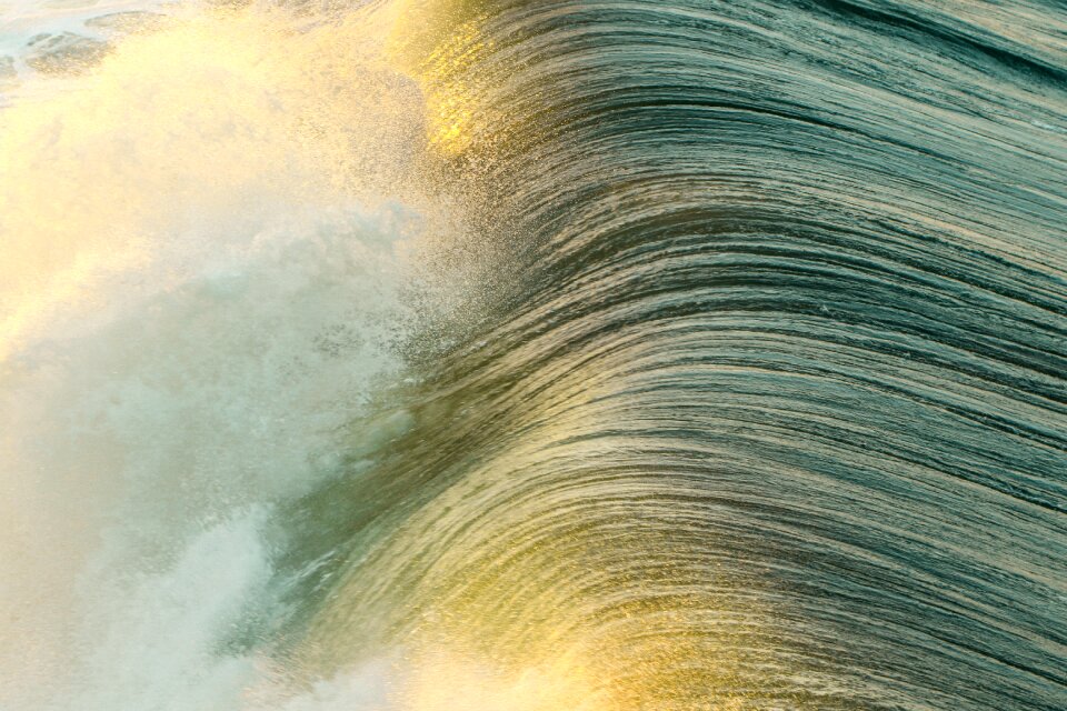 Ocean splash water