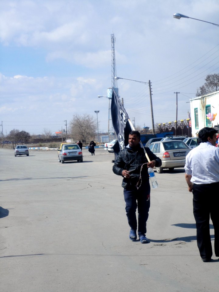 Iraqi pedestrian pilgrimes - Fazl Cemetery - Nishapur 3