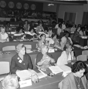 Internationaal Congres van Sociaal Democratische Vrouwen in Minervapaviljoen te , Bestanddeelnr 915-5006