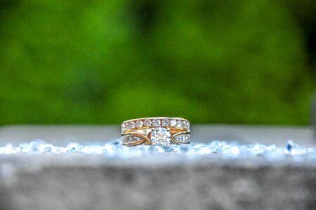 Ring jewelry green wedding photo