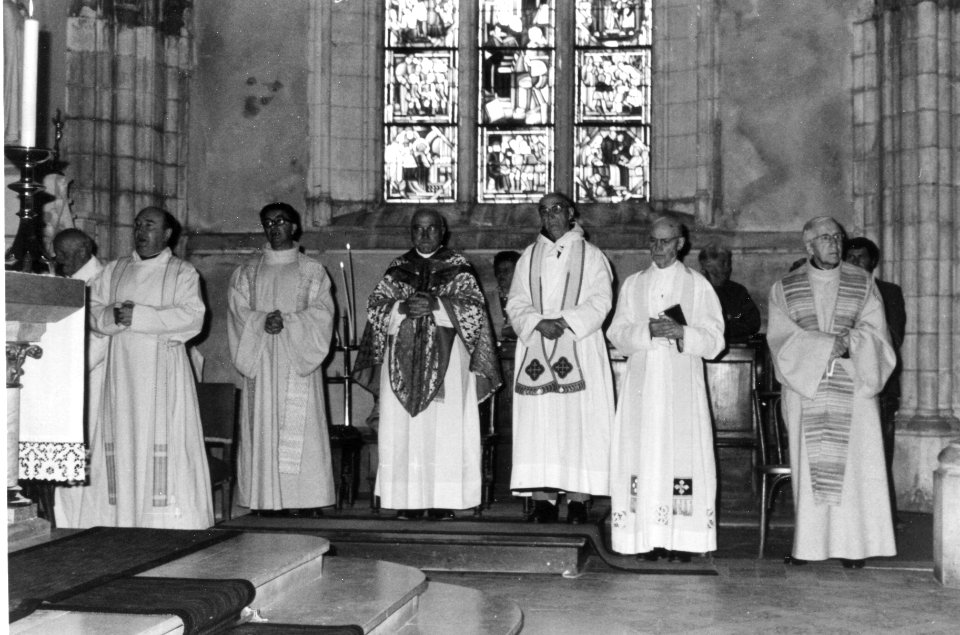 Joseph Wicquart, évêque de Coutances, visite Biville, juillet1978 (04)