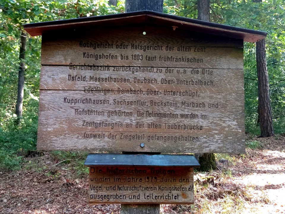 Königshofen Hochgerichtsstätte Turmberg Infoboard