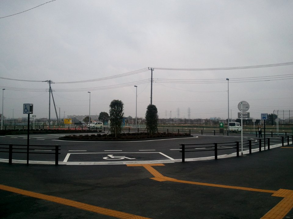 JR Yoshikawa-Minami station east rotary 20120318