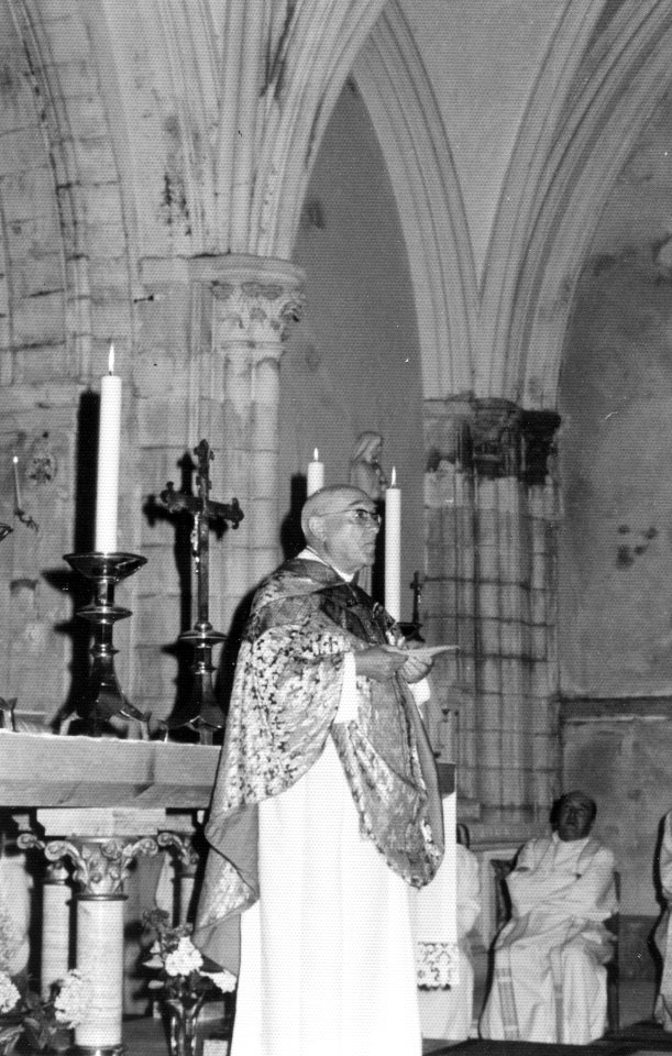 Joseph Wicquart, évêque de Coutances, visite Biville, juillet1978 (05)