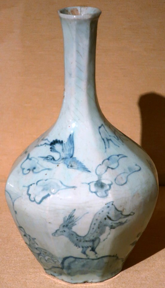Joseon dynasty eight-faceted bottle with longevity symbols, HMA 1943.1