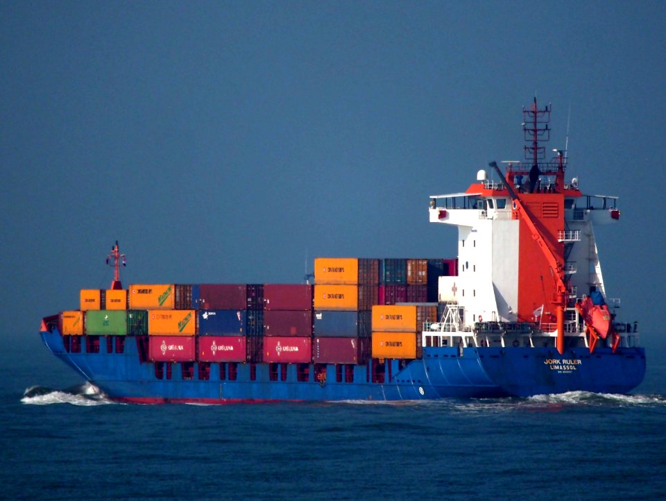 JORK RULER - IMO 9328027 - Callsign 5BXR2, leaving Port of Rotterdam