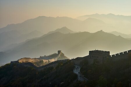 Panoramic china great wall photo