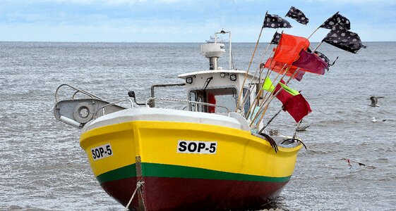 Baltic ocean fishing boat