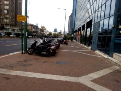 Jabotinsky-twin-towers-motorbike-april-2014 photo