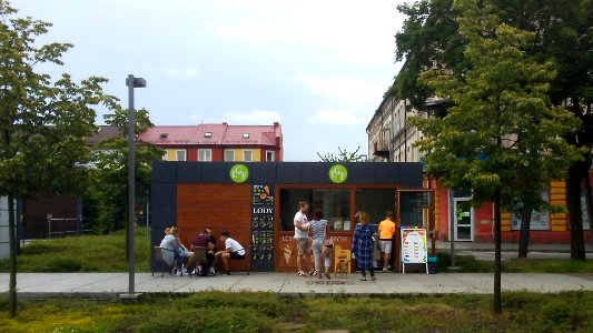 Ice cream parlor, Kościuszko Square in Tomaszów Mazowiecki