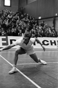 Internationale badmintonwedstrijden in Duinwijckhal Haarlem Spelmoment, Bestanddeelnr 923-2562
