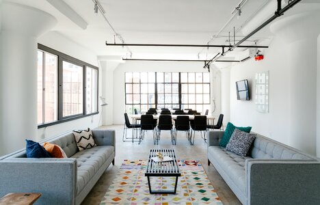 Chairs white wall