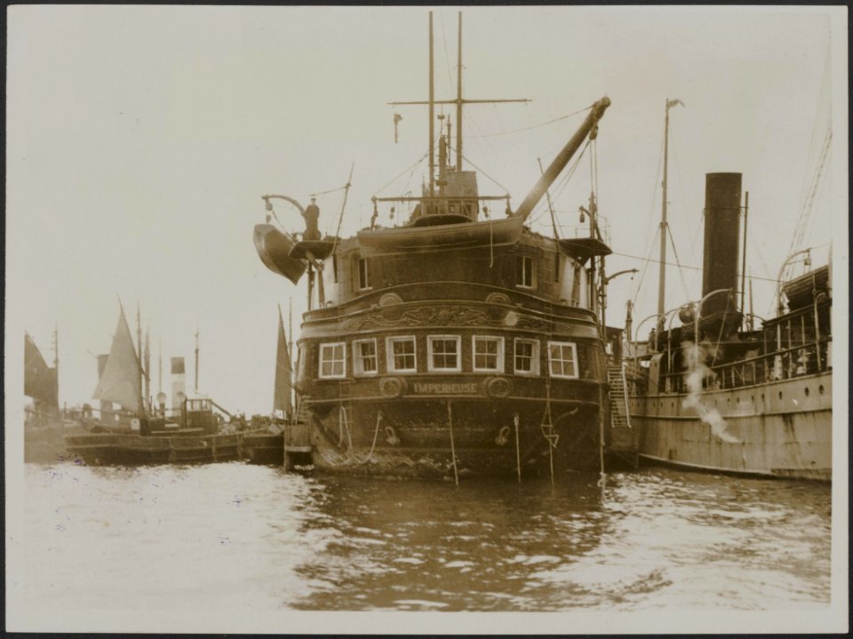 H.M.S. Imperieuse. At one time one of the best battleships in the British Flee, Bestanddeelnr 158-2654