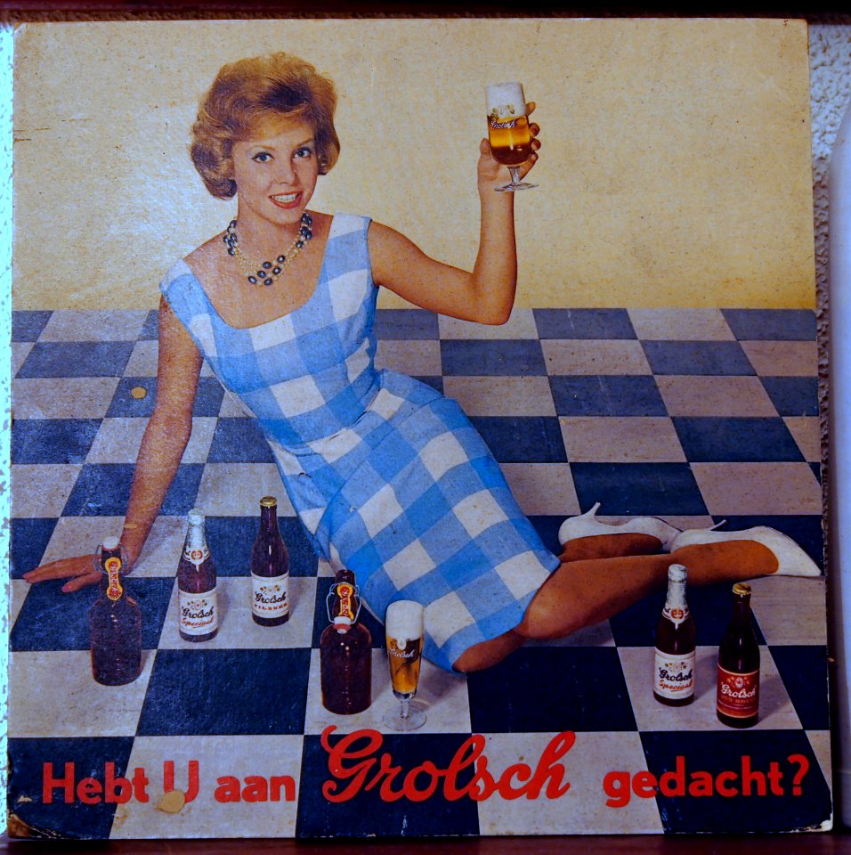 Grolsch cardboard beer advertising