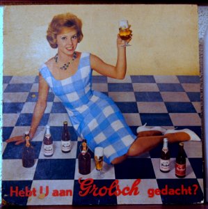Grolsch cardboard beer advertising