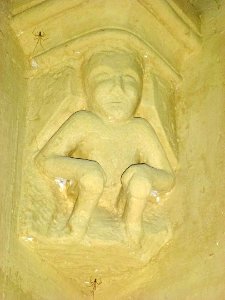 Jandun (Ardennes) église Notre-Dame, chapiteau sculpté A