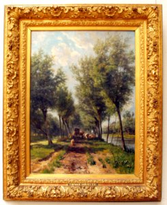 Jan Willem van Borselen (1825-1892), De weg van Polsbroekerdam, 1860, Olieverf op doek