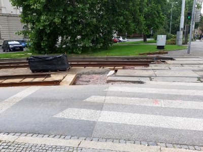 Grohova - tramvajové kolejiště 20200719 120508