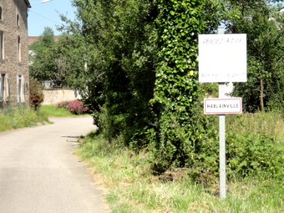 Hablainville (M-et-M) city limit sign - small