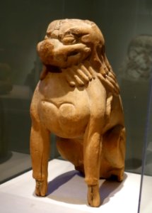 Guardian pair, 1 of 2, Komainu (Korean lion-dog), Japan, possibly Kyoto or Shiga prefecture, 100s-1100s AD, wood - Portland Art Museum - Portland, Oregon - DSC08493