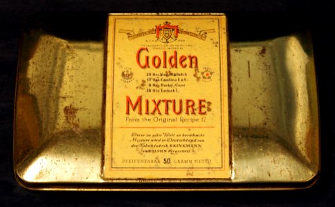 Golden Mixture tin, Tabakfabrik Brinkmann, Bremen, pic2