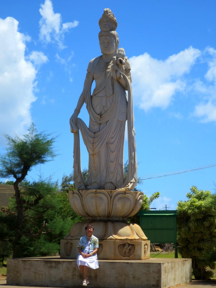 Granite statue of Kannon, Hanapepe Zenshuji Soto Temple