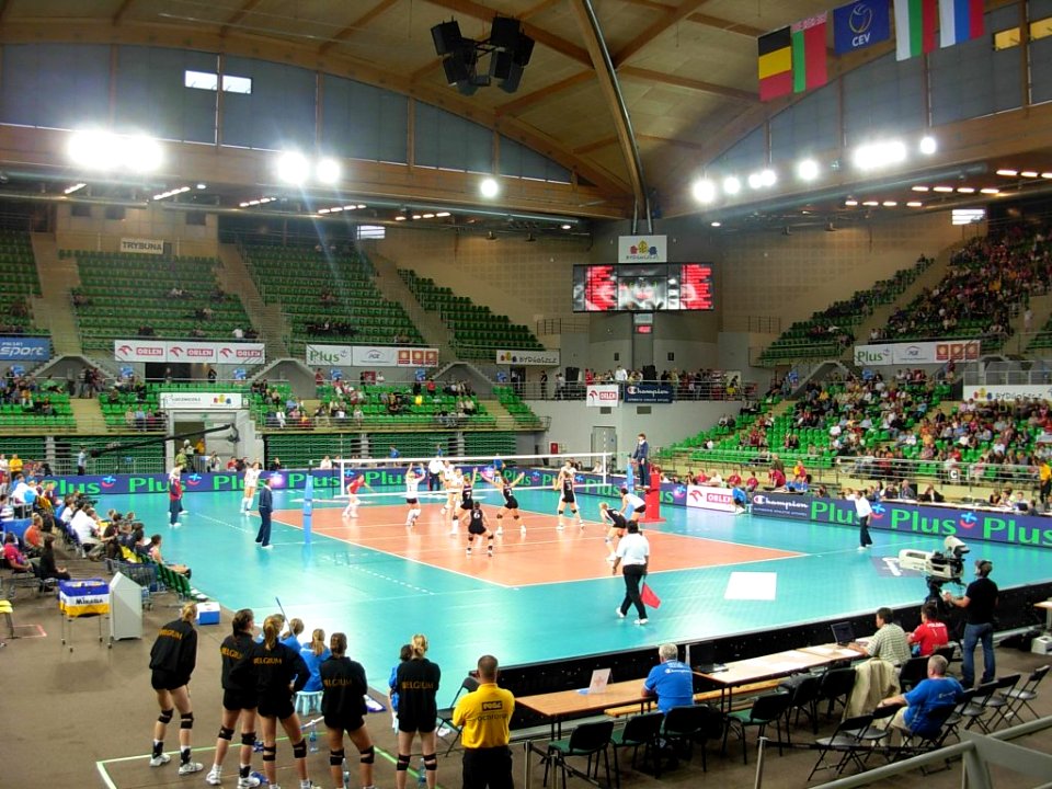 Hala Łuczniczka MŚ siatkówki kobiet Belgia-Białoruś 25-09-09 b