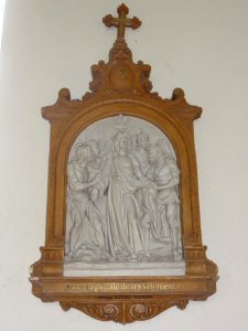 Gussignies (Nord, Fr) église, chemin de croix, station 10