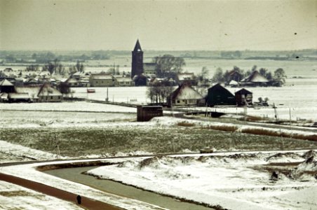 Gezicht op Zunderdorp in de sneeuw, Bestanddeelnr 254-8033