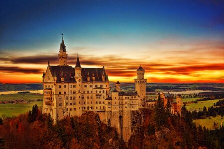 Castle blue sky photo