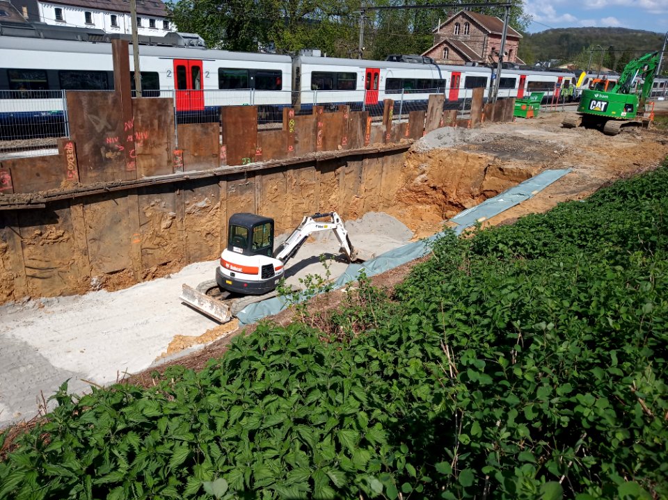 Gare de Godinne - Travaux 1