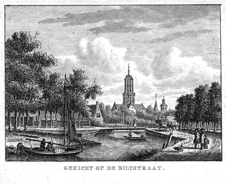 Gezicht op de Biltsche Grift en de Biltstraat te Utrecht - HUA-35194