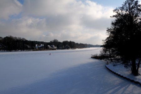 Havel from Oberhavelsteg with ice and snow 2021-02-10 01