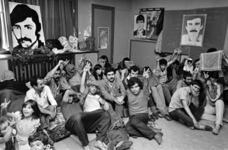 Hongerstaking door leden van de Turkse en Koerdische organisaties in Ons Huis , Bestanddeelnr 932-6627