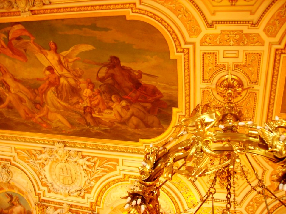 Hamburg Rathaus Innen Kaisersaal Decke 2