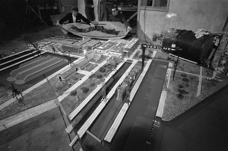 Havenmaquette Havodam voor tentoonstelling C 70 in Rotterdam van mei tm septe, Bestanddeelnr 923-1815