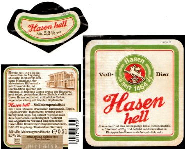 Hasen-Bräu Brauereibetriebsgesellschaft mbH - Hasen Hell