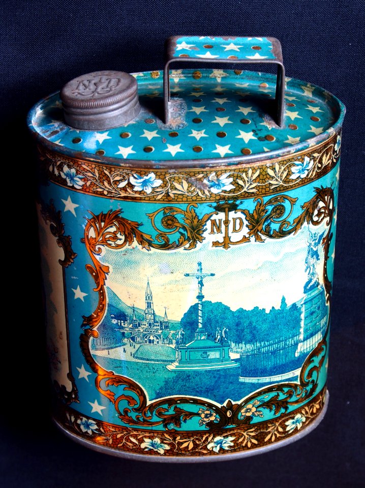 Holy water tin from Lourdes, foto 7