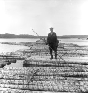 Houtvlotter aan het werk, Bestanddeelnr 920-4735