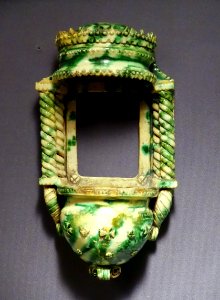 Holy water container, Austria, Tyrol, early 1600s, ceramic - Museum of Anthropology, University of British Columbia - DSC09055