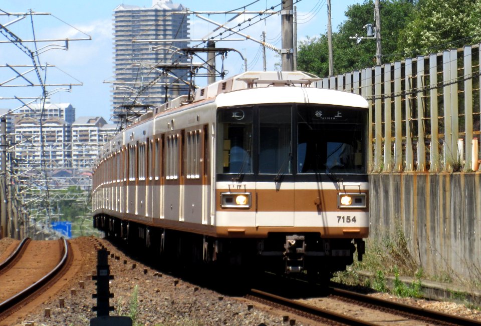 Hokushin Kyuko Railway 7154F at Seishin-minami Station
