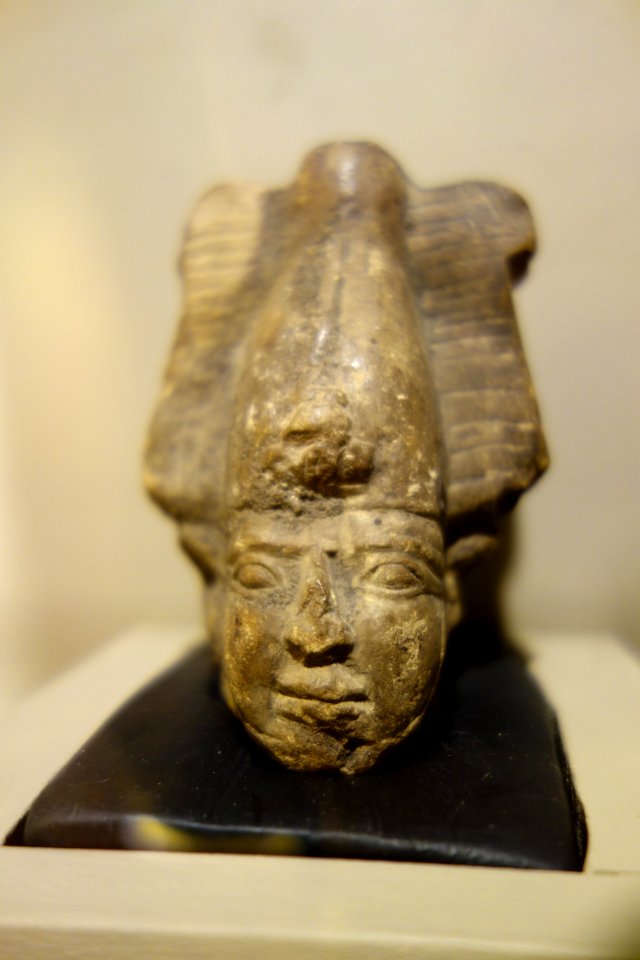 Head of a Pharoah, Egypt, stone - Fitchburg Art Museum - DSC08611